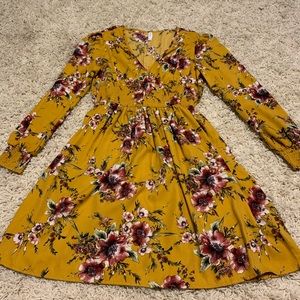Target Xhilaration Dress, Long Sleeve, Floral, S
